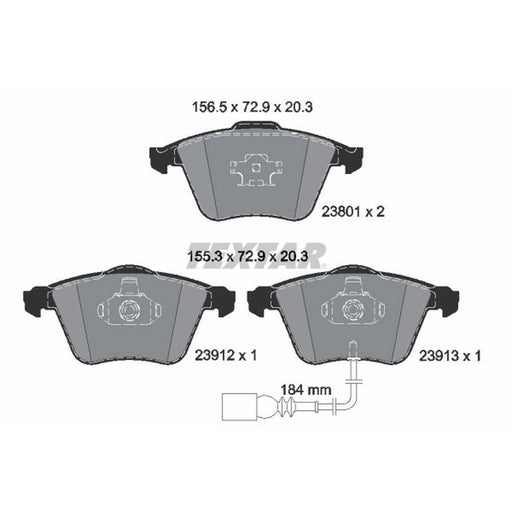Textar Front Brake Pad Set 2380101