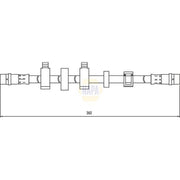 NAPA Brake Hydraulic Hose Line Front Left fits VW Transporter 1990-2003
