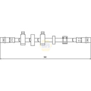 NAPA Brake Hydraulic Hose Line Front Left NBH1135