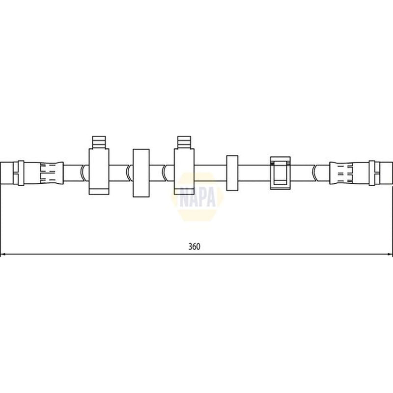 NAPA Brake Hydraulic Hose Line Front Left NBH1135
