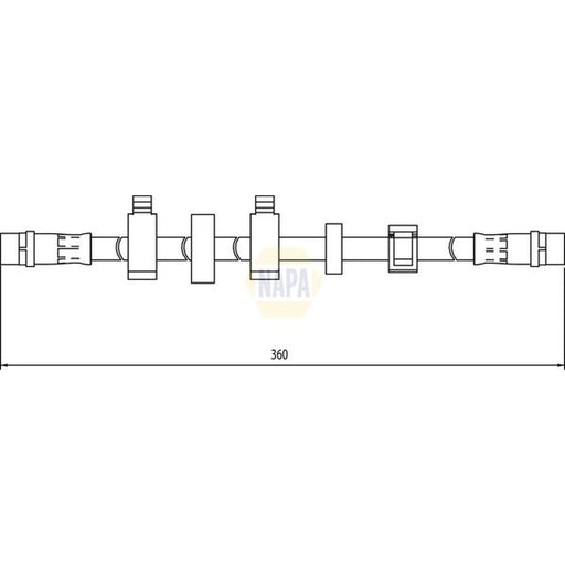 NAPA Brake Hydraulic Hose Line Front Left NBH1135