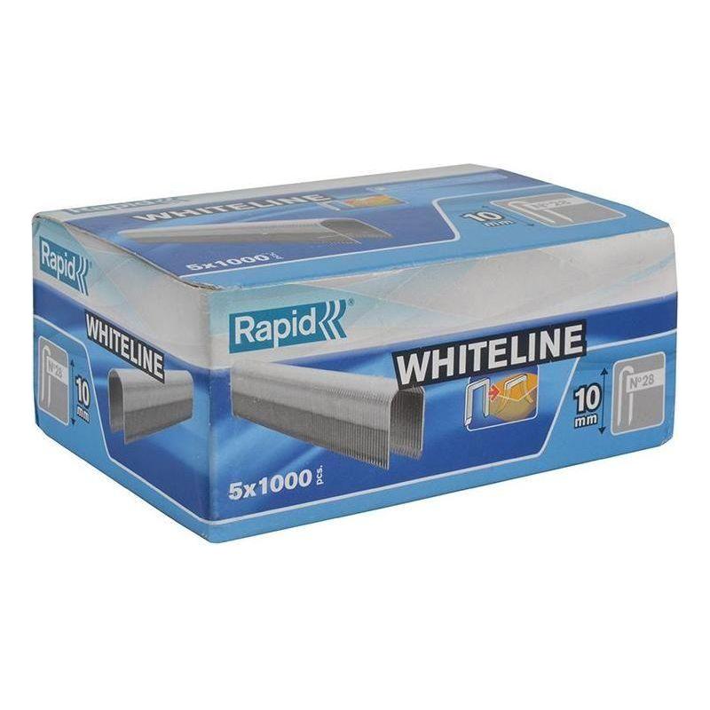 Rapid 28/10 10mm DP x 5m White Staples (Box 1000 x 5) Rapid - NN4 Online