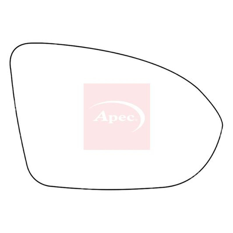 Apec Exterior Wing Mirror Glass Right fits Opel Astra K 2015-2021