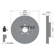 Textar 2 x Vented Front Brake Discs 92260405-x2