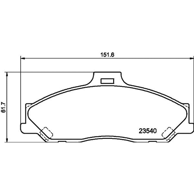 DON Front Brake Pad Set fits Ford Ranger 1999-2012 2.5 3.0