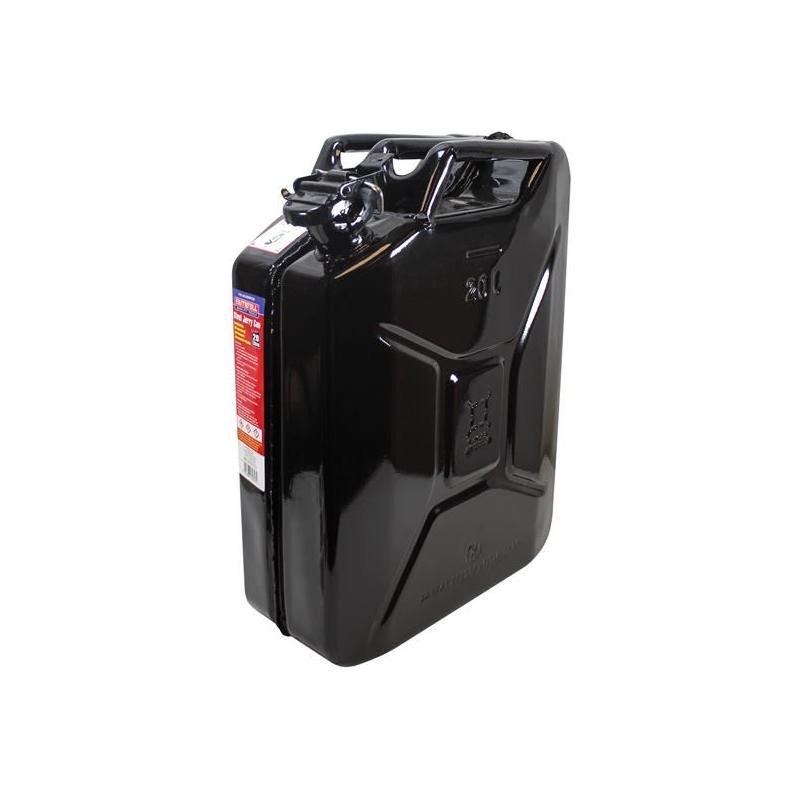 Faithfull Black Steel Jerry Can 20 litre Faithfull - NN4 Online