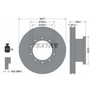 Textar 2 x Internally Vented Brake Discs 93086900