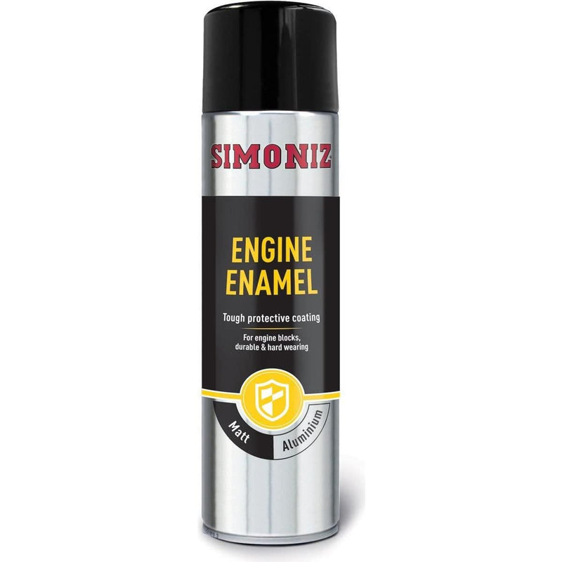 4x Simoniz Enamel Matt Aluminium Engine Enamel Car Spray Paint Aerosol Can 500ml Simoniz  - Dynamic Drive