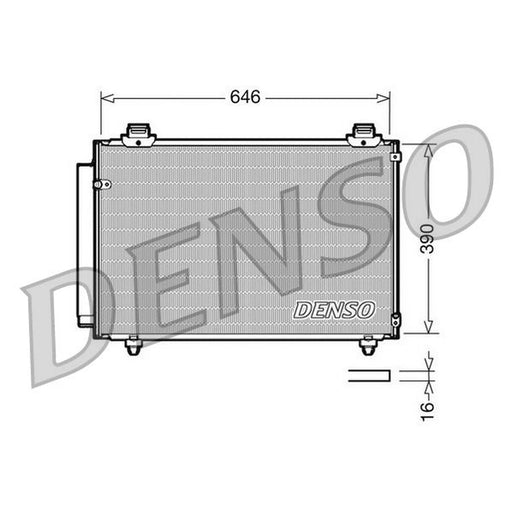 Denso Air Conditioning Condenser fits Toyota Avensis 2003-2008 1.6 1.8