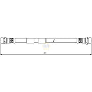 NAPA Brake Hydraulic Hose Line Rear fits Ford B-Max 2012-2017 1.0 1.4 1.5 1.6