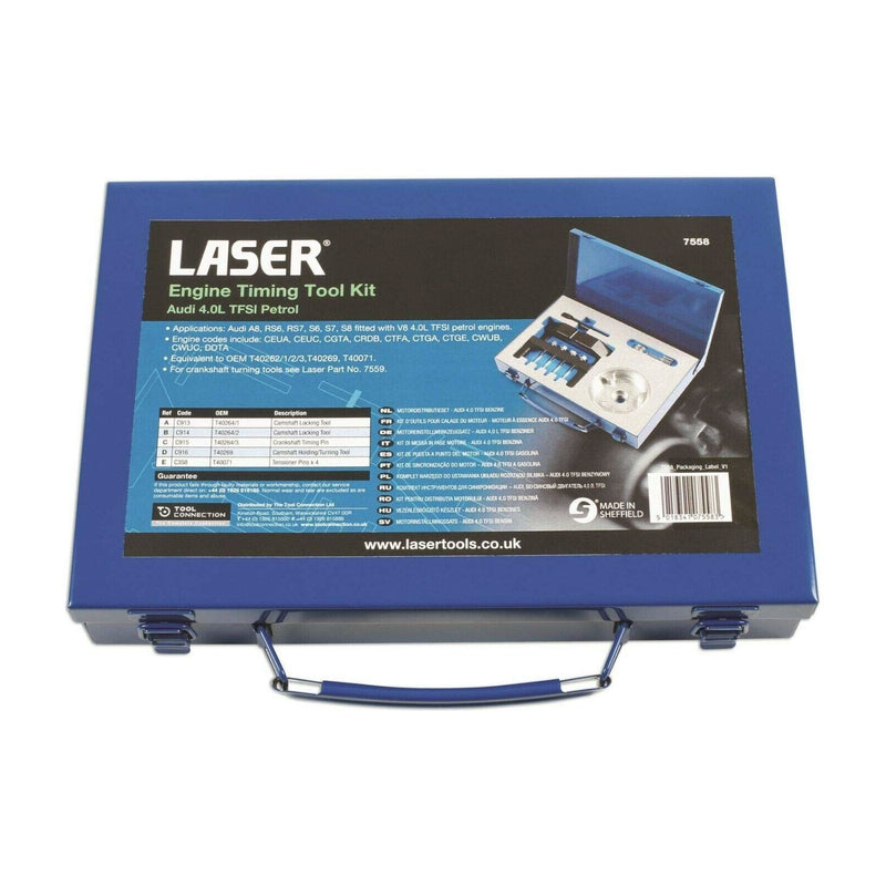 Laser Engine Timing Kit - for Audi 4.0L TFSI Petrol 7558 Laser - Dynamic Drive
