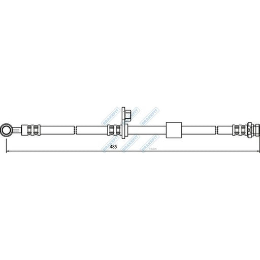 Apec Brake Hydraulic Hose Line Front fits Mitsubishi Colt Czc VI 2006-2009 1.5