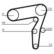 Continental CTAM Timing Belt Cambelt 193 Teeth fits Fiat Marea 1996-1999 2.4