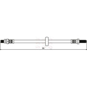 Apec Brake Hydraulic Hose Line Rear Left fits Ford Escort 1985-1990