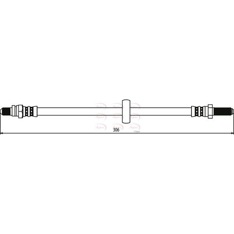 Apec Brake Hydraulic Hose Line Rear Left fits Ford Escort 1985-1990