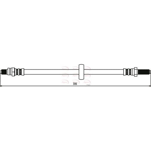 Apec Brake Hydraulic Hose Line Rear Left fits Ford Escort 1985-1990