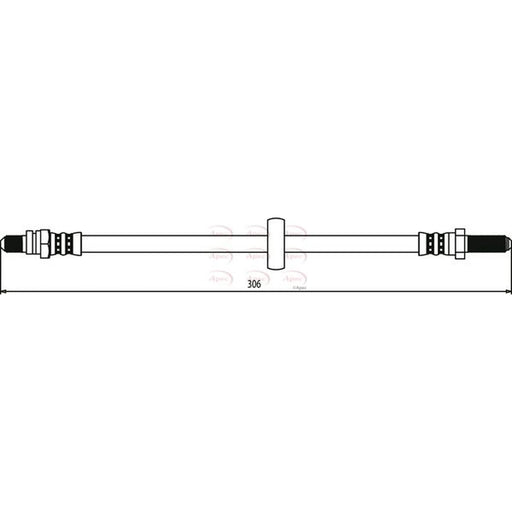Apec Brake Hydraulic Hose Line Rear Left HOS3366