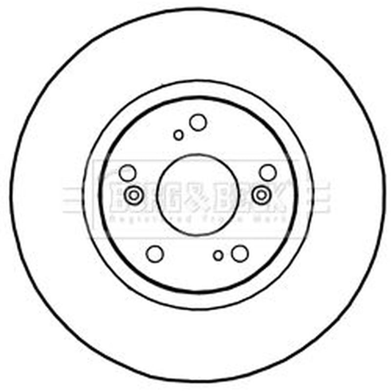 Borg & Beck Front & Rear Brake Discs & Pads fits Honda Civic X 2016-2022 1.5 1.6