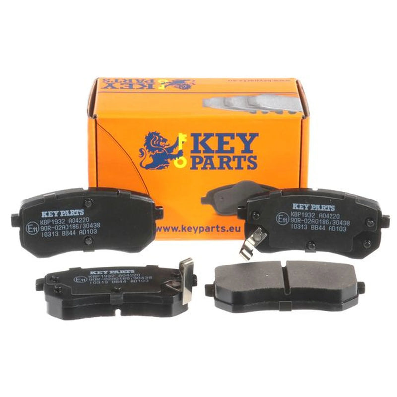 Key Parts 4 x Rear Brake Pad Set fits Hyundai I10 I 2007-2018 1.0 1.1 1.2