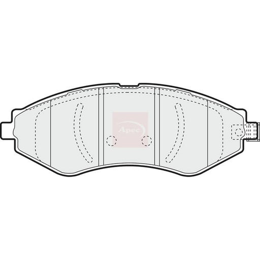 Apec Front Brake Pad Set fits Chevrolet Aveo / Kalos 2005-2013 1.4