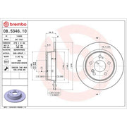 Brembo Rear Brake Solid Discs & Pads fits Mercedes-Benz Sl 1989-2001