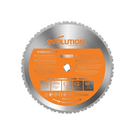 Evolution Multi-Material Chop Saw Blade 355 x 25.4mm x 36T Evolution - Dynamic Drive