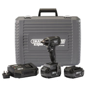 Draper XP20 20V Brushless Impact Wrench, 3/8", 250Nm, 2 x 4.0Ah Batteries, 1 x F Draper - Dynamic Drive