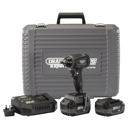 Draper XP20 20V Brushless Impact Wrench, 3/8", 250Nm, 2 x 4.0Ah Batteries, 1 x F Draper - Dynamic Drive