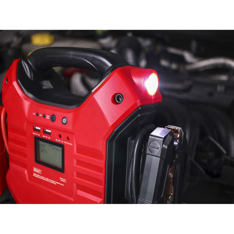 Sealey Jump Starter Power Pack Lithium-ion Phosphate (LiFePo4) 12/24V 1200/600 P Sealey - Dynamic Drive