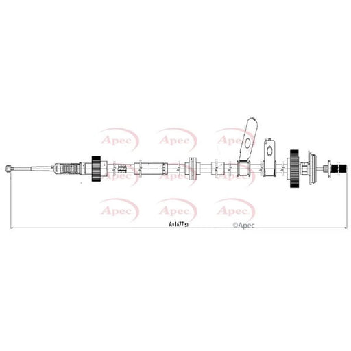 Apec Handbrake Cable Left Rear CAB1615
