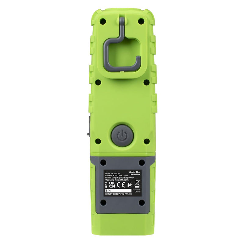 Sealey LED Twist Rechargeable Inspection Light 5W COB & 1W SMD LED601G Sealey - Dynamic Drive