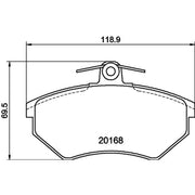DON Front Brake Pad Set fits Audi A4 B5 1994-2000 1.6 1.9