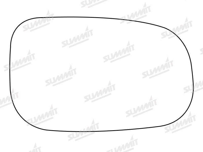 Summit Stick-On Standard Mirror Glass fits Volvo S40, S60, S80 C30 RHS Summit - Bars 4 Cars