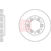 Apec Front Brake Vented Discs & Pads fits Nissan Pick Up 2002-2012 2.5