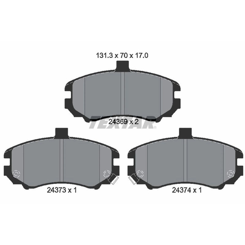 Textar Front Brake Pad Set 2436901