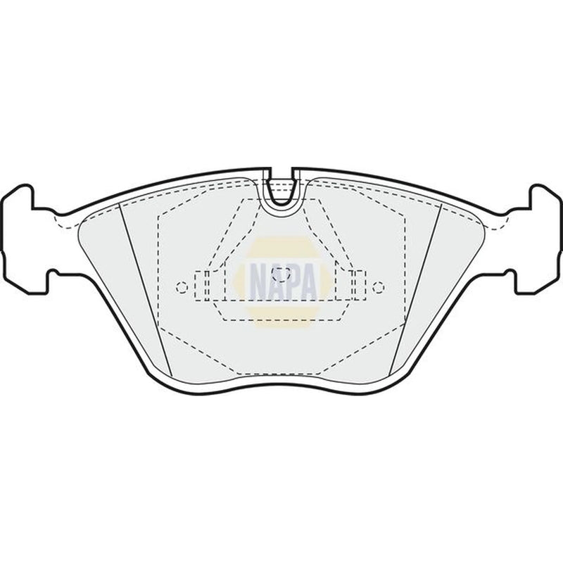 NAPA Front Brake Pad Set fits Audi 100 C3 1984-1990 2.2 2.3