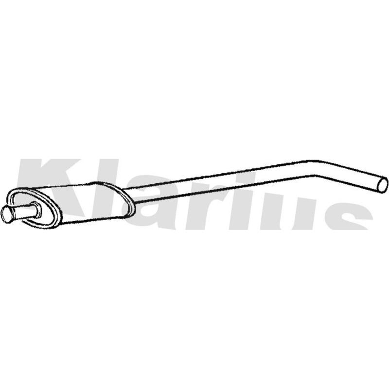 Klarius Box With Centre Pipe Centre fits Renault Megane I 1999-2003 1.6 1.8 1.9