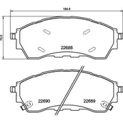 Brembo 4 x Front Brake Pad Set fits Ford Ranger 2011 on 2.2