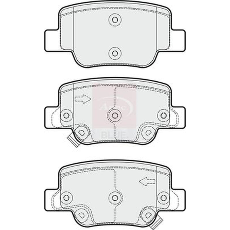 Apec Front & Rear Pads fits Toyota Verso 2009-2018 1.6 1.8 2.0