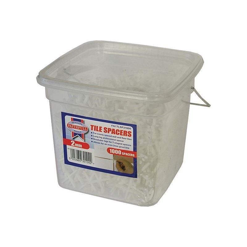 Faithfull Tile Spacer Long Leg 2mm (Tub 1000) Faithfull - NN4 Online