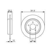 Bosch Front & Rear Brake Discs & Pads fits Ford Maverick 2001 on 2.0 3.0