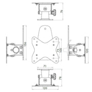 LCD TV Tilting Bracket (Wall Mount) for RVs Nova - Dynamic Drive