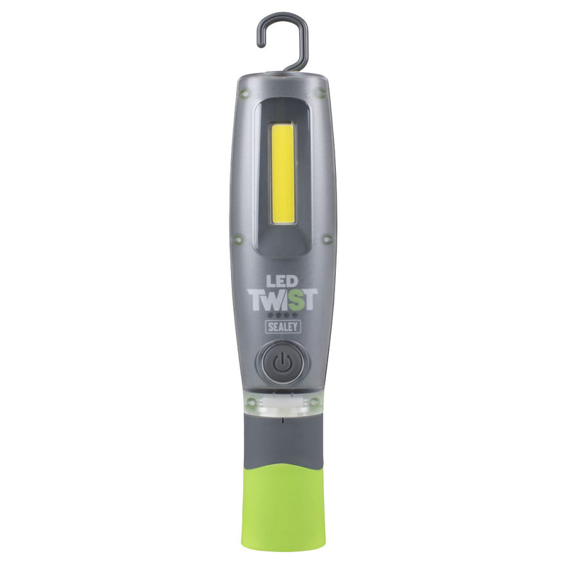 Sealey LED Twist Rechargeable Inspection Light Green LED2001G Sealey - Dynamic Drive