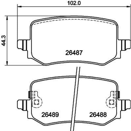 Mintex Rear Brake Pad Set fits Hyundai Tucson 2020-2021 1.6