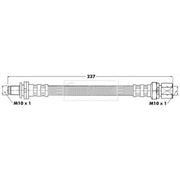 Borg & Beck Brake Hydraulic Hose Line Rear Right BBH6341
