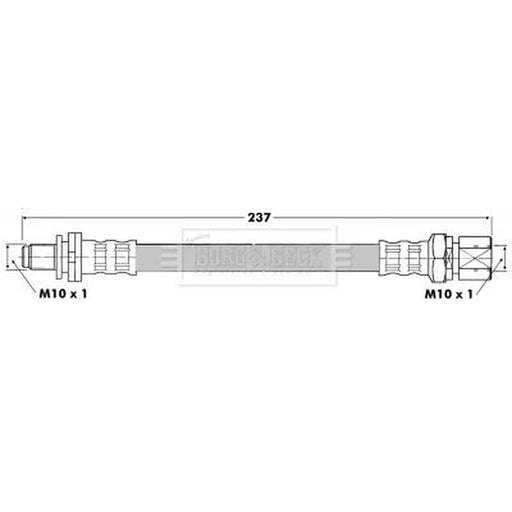 Borg & Beck Brake Hydraulic Hose Line Rear Right BBH6341
