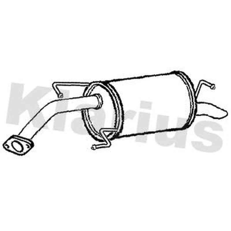 Klarius Box With Tail Pipe Rear fits Chevrolet Aveo / Kalos 2008 on 1.4