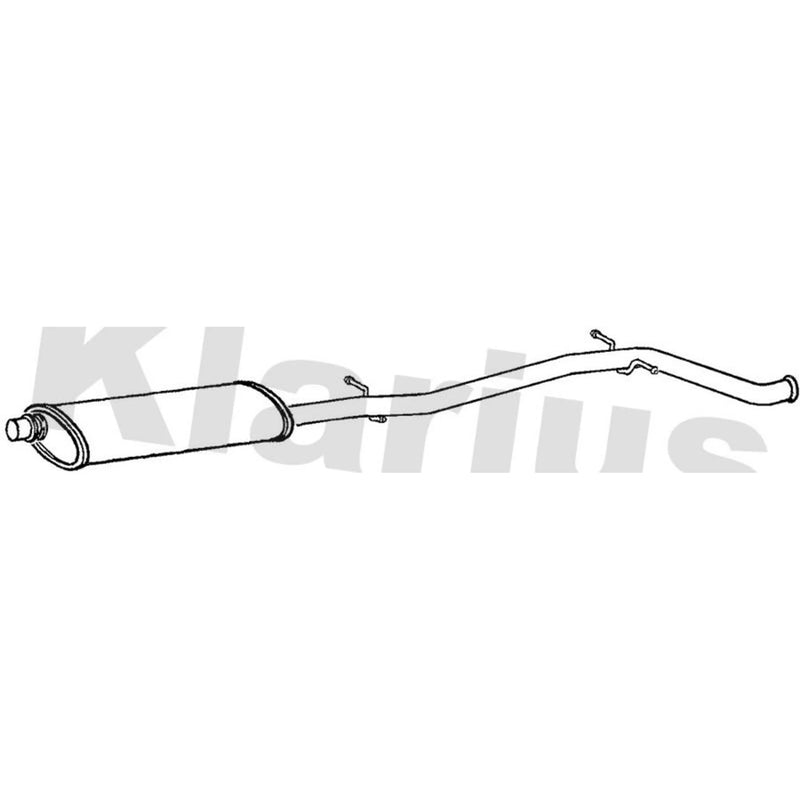 Klarius Box With Centre Pipe Centre fits Peugeot 406 1995-2004 2.0