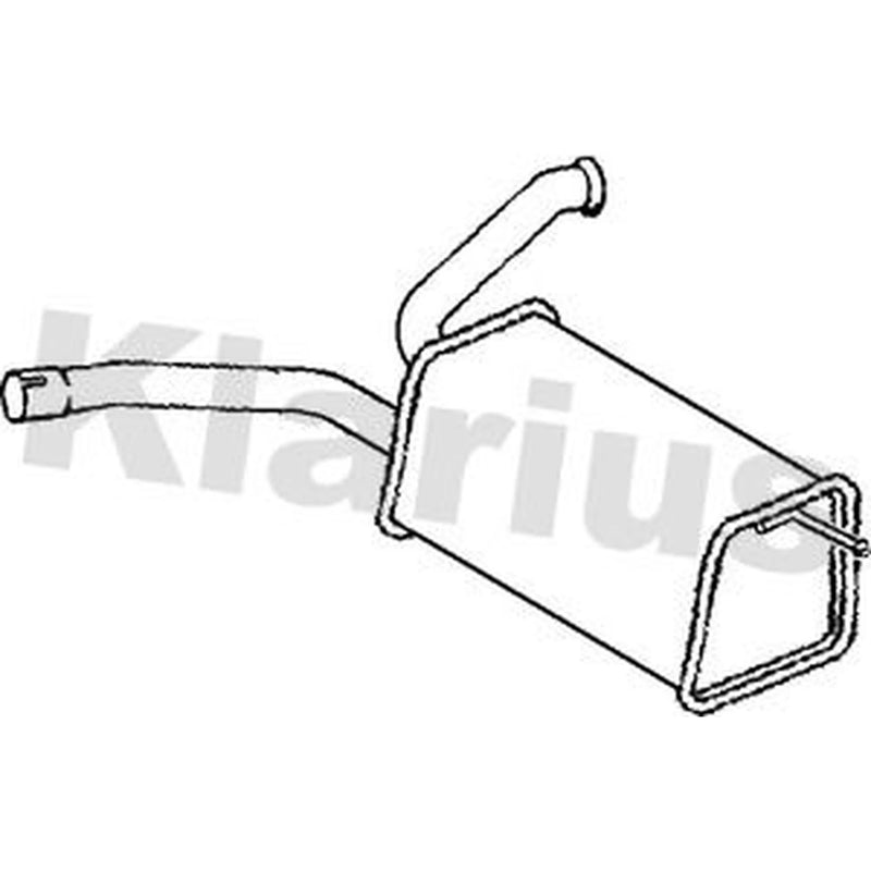 Klarius Box With Centre Pipe Centre fits Citroën Dispatch II 2007-2016 2.0