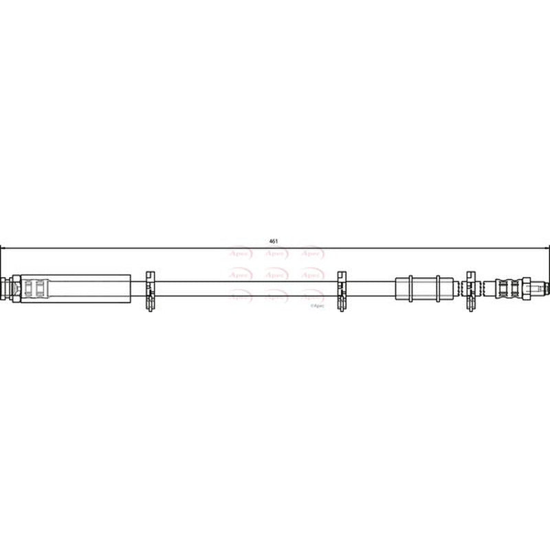 Apec Brake Hydraulic Hose Line Front fits Citroën C25 1981-1994 1.8 2.0 2.5